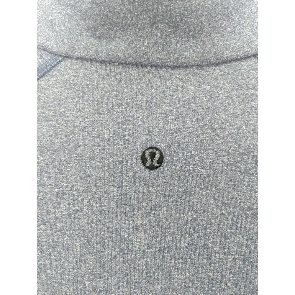 Lululemon Full Zip Post Session Jacket Large Blue With Black Chest
